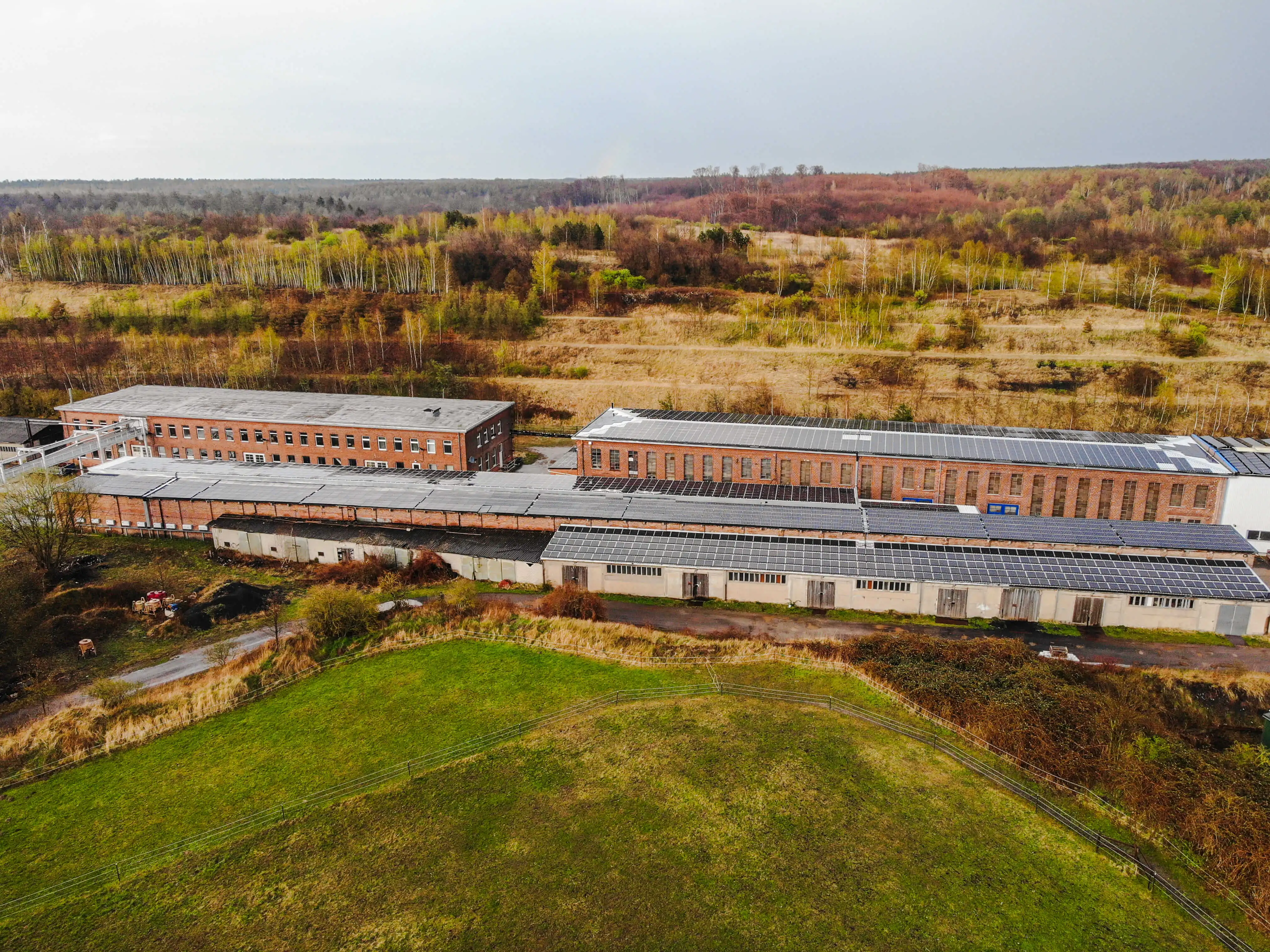 Gewerbeflächen mieten Sachsen-Anhalt – Luftansicht WERK°raum Harbke